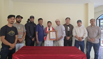 मिङ्मा शेर्पा सम्मानित