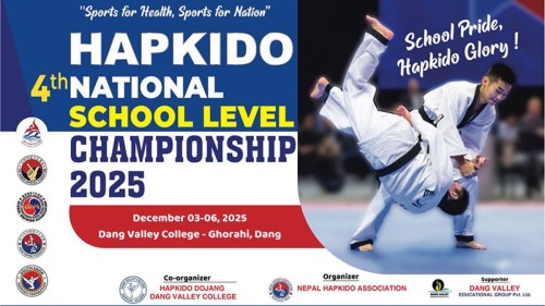 घोराहीमा चौथो राष्ट्रिय स्कुल स्तरीय हाप्किडो हुने